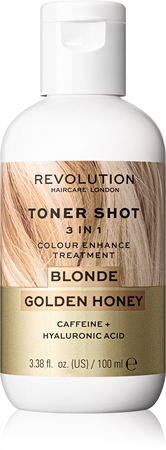 Revolution Haircare Toner Shot Blonde Golden Honey θρεπτική τονωτική μάσκα 3 σε 1