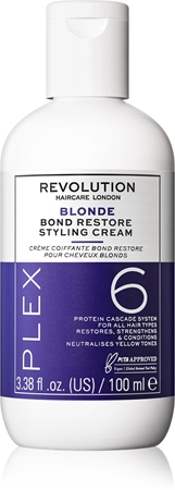 Revolution Haircare Plex Blonde No.6 Bond Restore Styling Cream bezoplachová regenerační péče pro poškozené vlasy