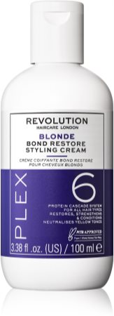 Revolution Haircare Plex Blonde  Bond Restore Styling Cream Restorative  Leave-in Care For Damaged Hair 