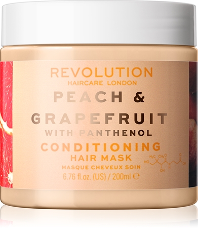 Revolution Haircare Hair Mask Peach & Grapefruit feuchtigkeitsspendende und aufhellende Maske für das Haar