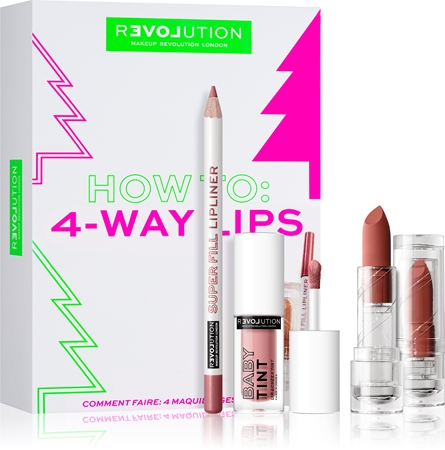 Revolution Relove How To: 4-Way Lips confezione regalo (per le labbra)