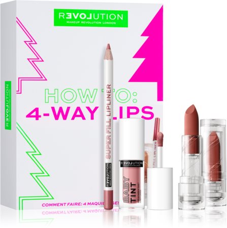 Revolution Relove How To: 4-Way Lips confezione regalo (per le labbra)