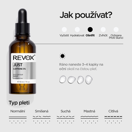 Revox B77 JUST Caffeine 5% sérum na oční okolí s kofeinem