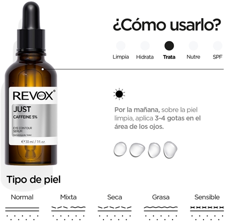Revox B77 JUST Caffeine 5% sérum para contorno de ojos con cafeína