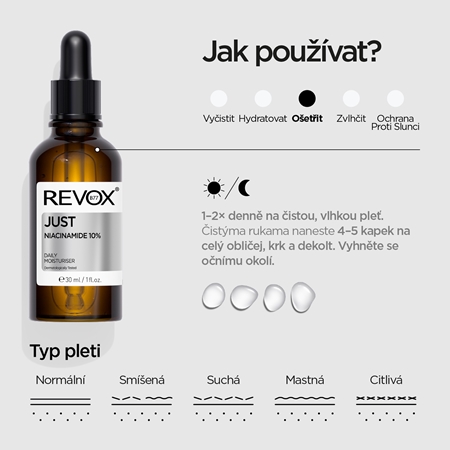 Revox B77 JUST Niacinamide 10% hydratační sérum