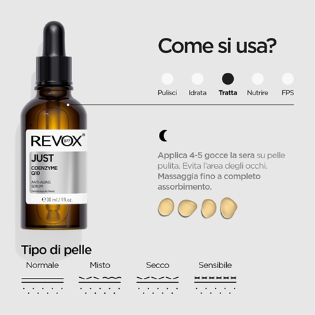 Revox B77 JUST Coenzyme Q10 siero anti-age con coenzima Q10