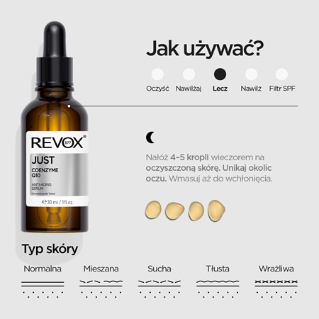 Revox B77 JUST Coenzyme Q10 serum przeciw starzeniu się skóry z koenzymem Q10