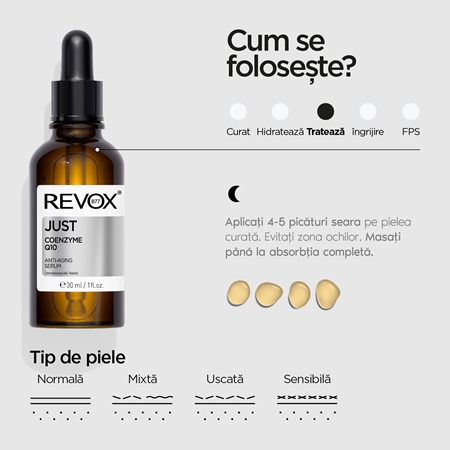 Revox B77 JUST Coenzyme Q10 ser facial anti-îmbătrânire cu coenzima Q10