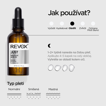 Revox B77 Just Salicylic Acid 2% exfoliační peelingové sérum na obličej