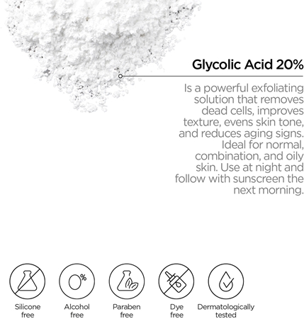 Revox B77 Just Glycolic Acid 20% glättendes Peeling-Serum für das Gesicht