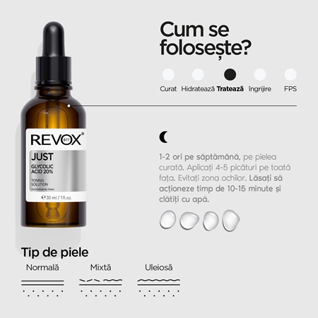Revox B77 Just Glycolic Acid 20% ser exfoliant de netezire faciale