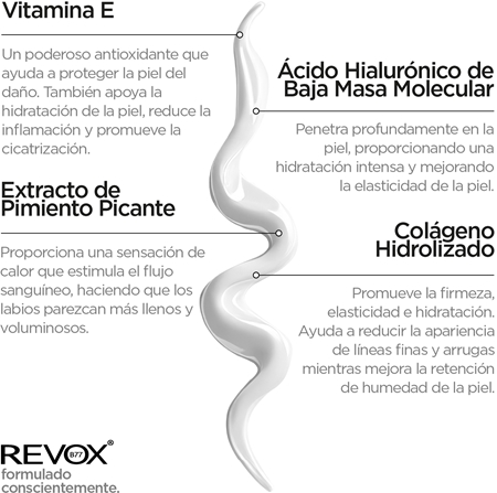 Revox B77 Lip Filler Hyaluronic Acid bálsamo hidratante para labios para aumentar volumen