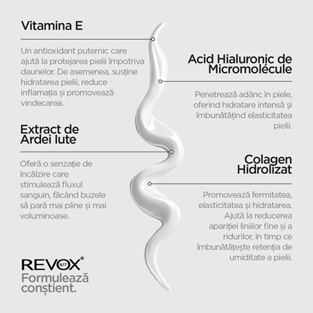 Revox B77 Lip Filler Hyaluronic Acid Balsam de buze hidratant pentru volum maxim