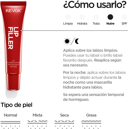 Revox B77 Lip Filler Hyaluronic Acid bálsamo hidratante para labios para aumentar volumen