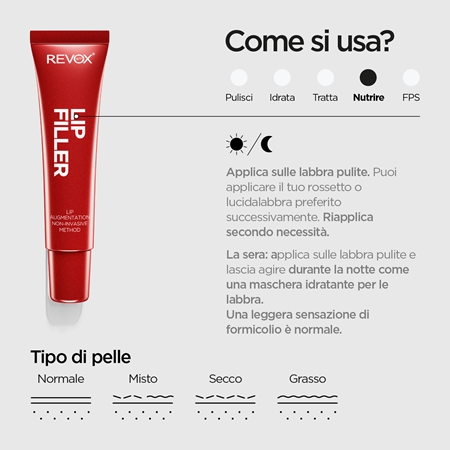 Revox B77 Lip Filler Hyaluronic Acid balsamo idratante labbra per aumentare il volume
