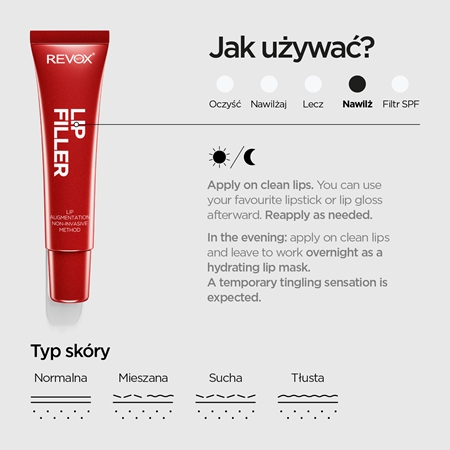 Revox B77 Lip Filler Hyaluronic Acid nawilżający balsam do ust do zwiększenia objętości