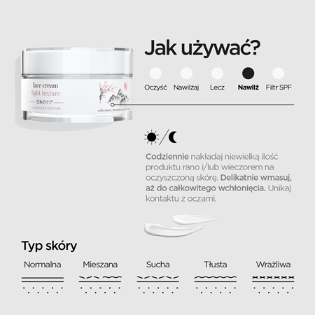 Revox B77 Japanese Routine Face Cream Light Texture lekki krem nawilżający do twarzy