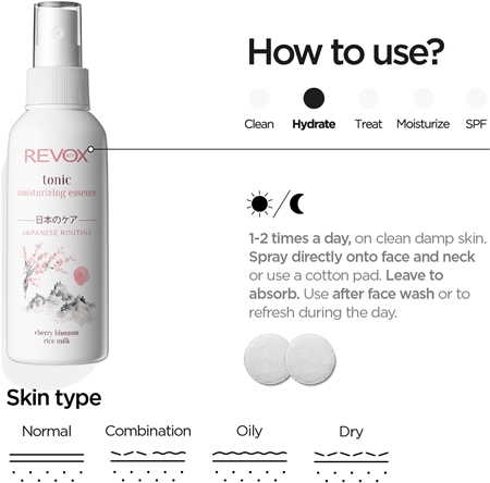 Revox B77 Japanese Routine Tonic Moisturizing Essence хидратиращ тоник