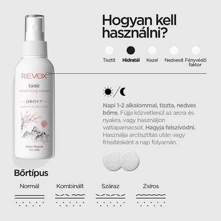 Revox B77 Japanese Routine Tonic Moisturizing Essence hidratáló arctonik
