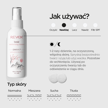 Revox B77 Japanese Routine Tonic Moisturizing Essence tonik nawilżający do twarzy