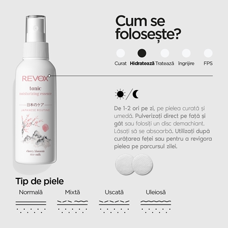 Revox B77 Japanese Routine Tonic Moisturizing Essence tonic pentru hidratarea pielii