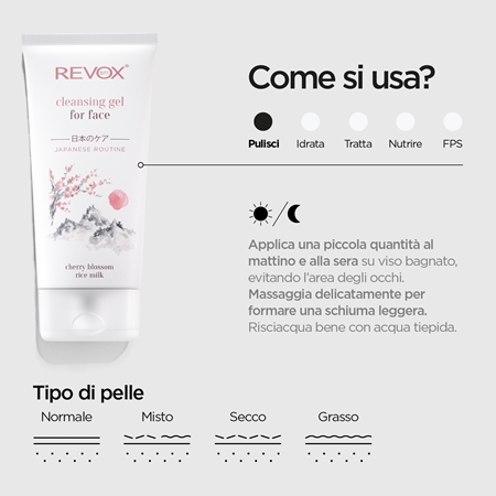 Revox B77 Japanese Routine Cleansing Gel for Face gel detergente delicato per il viso