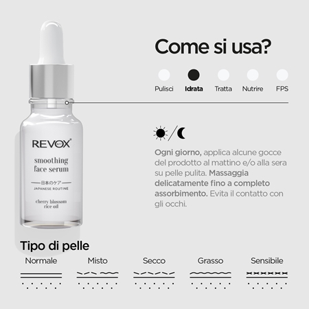 Revox B77 Japanese Routine Smoothing Face Serum siero lisciante viso