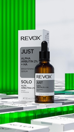 Revox B77 Just Alpha Arbutin 2% + HA ser cu efect iluminator pentru față și gât