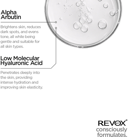 Revox B77 Just Alpha Arbutin 2% + HA rozjasňujúce sérum na tvár a krk