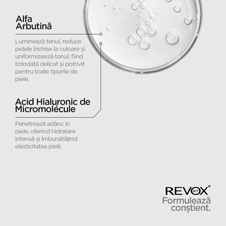 Revox B77 Just Alpha Arbutin 2% + HA ser cu efect iluminator pentru față și gât