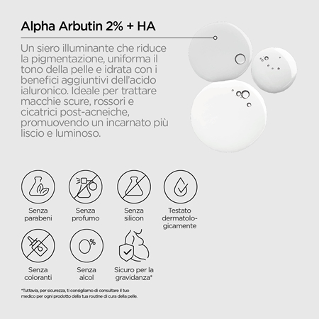 Revox B77 JUST Alpha Arbutin 2% + HA siero illuminante per viso e collo