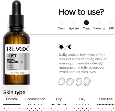 Revox B77 Just Marine Collagen + HA хидратиращ серум на лицето и шията