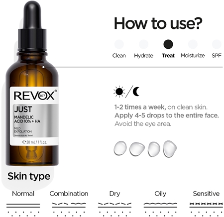 Revox B77 JUST Mandelic Acid 10% + HA sérum lissant à l'acide mandélique