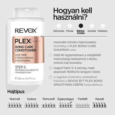 Revox B77 PLEX Bond Care Conditioner. Step 5 tápláló kondícionáló a haj megerősítésére
