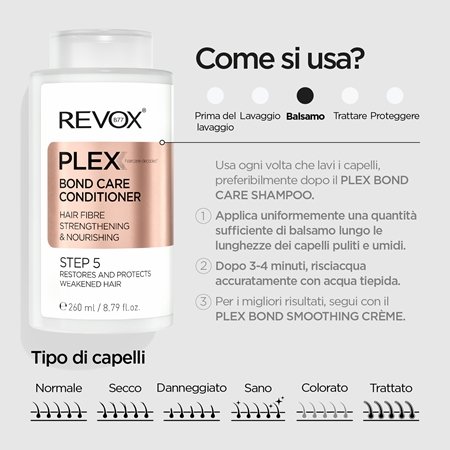 Revox B77 PLEX Bond Care Conditioner. Step 5 balsamo nutriente per capelli più forti