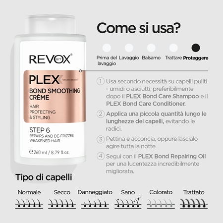 Revox B77 PLEX Bond Smoothing Crème. Step 6 crema lisciante per capelli più forti