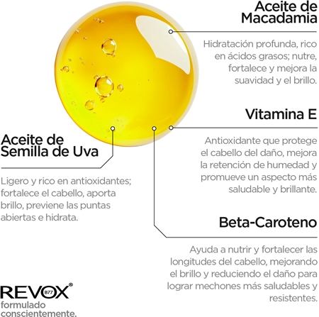 Revox B77 PLEX Bond Repairing Oil. Step 7 aceite nutritivo para dar brillo y suavidad al cabello