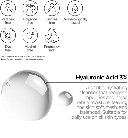 Revox B77 Just Hyaluronic Acid 3% Niisutav ja puhastav geel näole