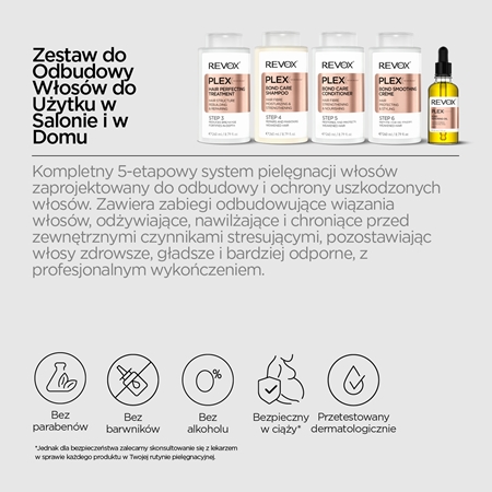 Revox B77 PLEX Hair Rebuilding System Set for Salon & Home zestaw do włosów zniszczonych i farbowanych