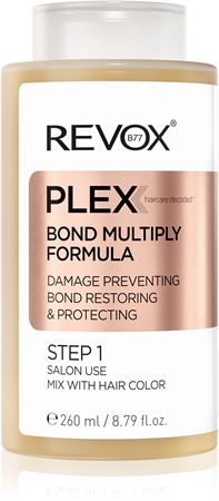 Revox B77 PLEX Bond Multiply Formula. Step 1 ochranná péče pro poškozené, chemicky ošetřené vlasy