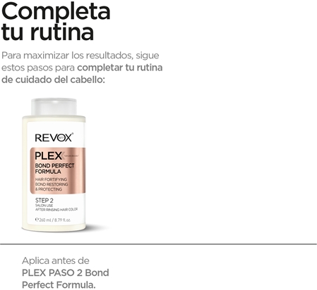 Revox B77 PLEX Bond Multiply Formula. Step 1 cuidado protector para cabello dañado, químicamente tratado