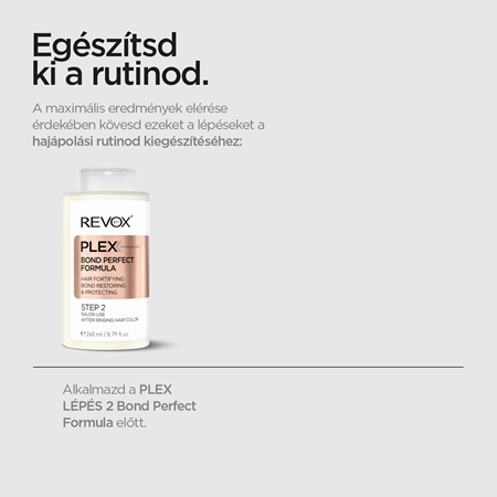 Revox B77 PLEX Bond Multiply Formula. Step 1 védő ápolás sérült, vegyileg kezelt hajra