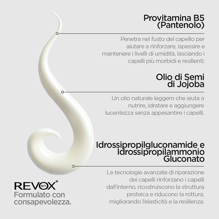 Revox B77 PLEX Bond Perfect Formula. Step 2 trattamento rinforzante post trattamento chimico dei capelli