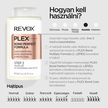 Revox B77 PLEX Bond Perfect Formula. Step 2 erősítő ápolás kémiai hajkezelés után