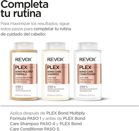 Revox B77 PLEX Bond Perfect Formula. Step 2 tratamiento fortificante para después de un tratamiento químico en el cabello