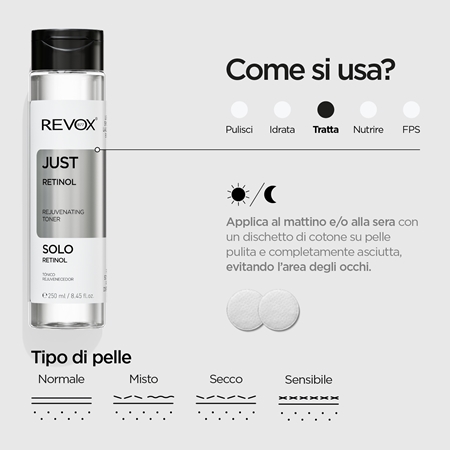 Revox B77 JUST Retinol lozione tonica per ringiovanire la pelle