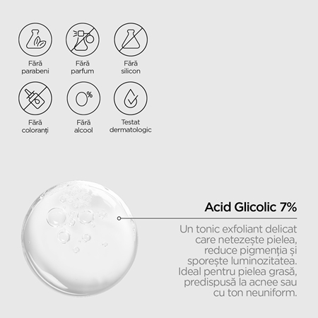 Revox B77 JUST Glycolic Acid 7% tonic exfoliant delicat