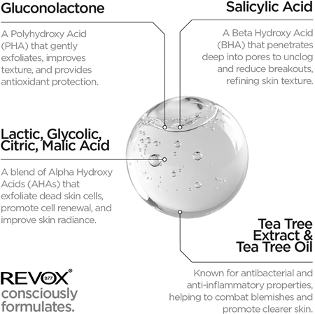 Revox B77 Zitcare AHA BHA PHA Active Face Toner gently cleansing toner
