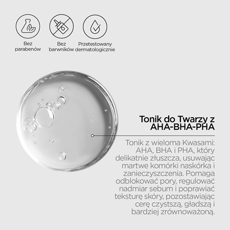 Revox B77 Zitcare AHA BHA PHA Active Face Toner delikatny tonik oczyszczający