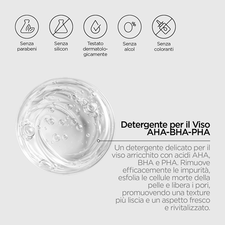 Revox B77 Zitcare AHA BHA PHA Face Wash gel detergente delicato con effetto esfoliante